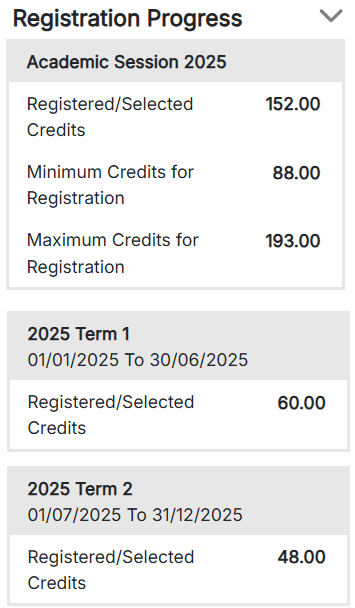 registration progress